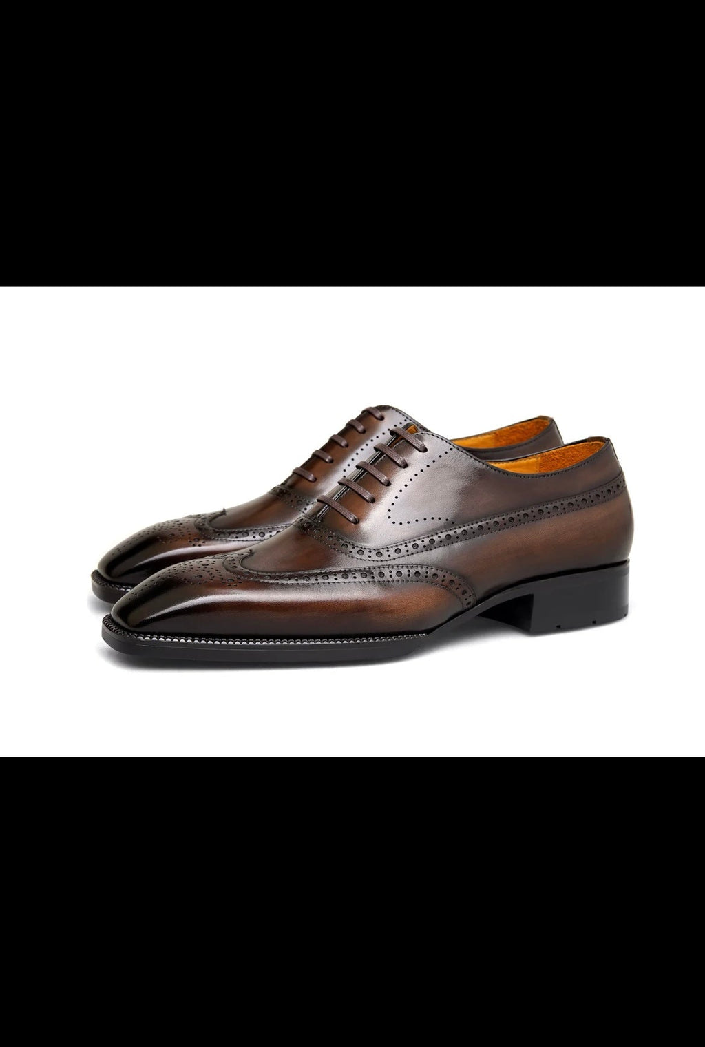 Brown Full Oxford Brogue Shoes | LUXE & CRAFT