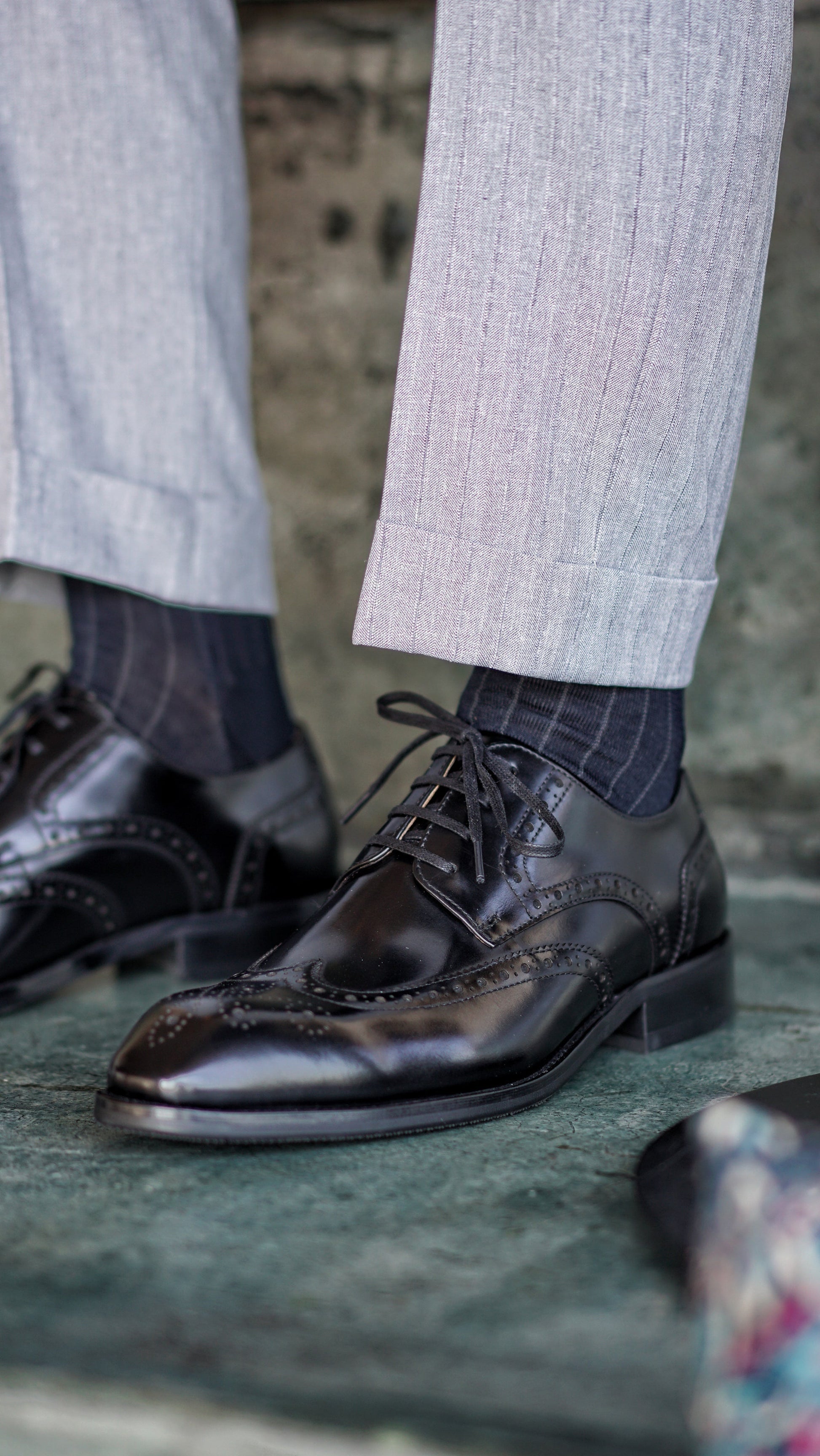 Black Lace Up Brogue Shoes | LUXE & CRAFT