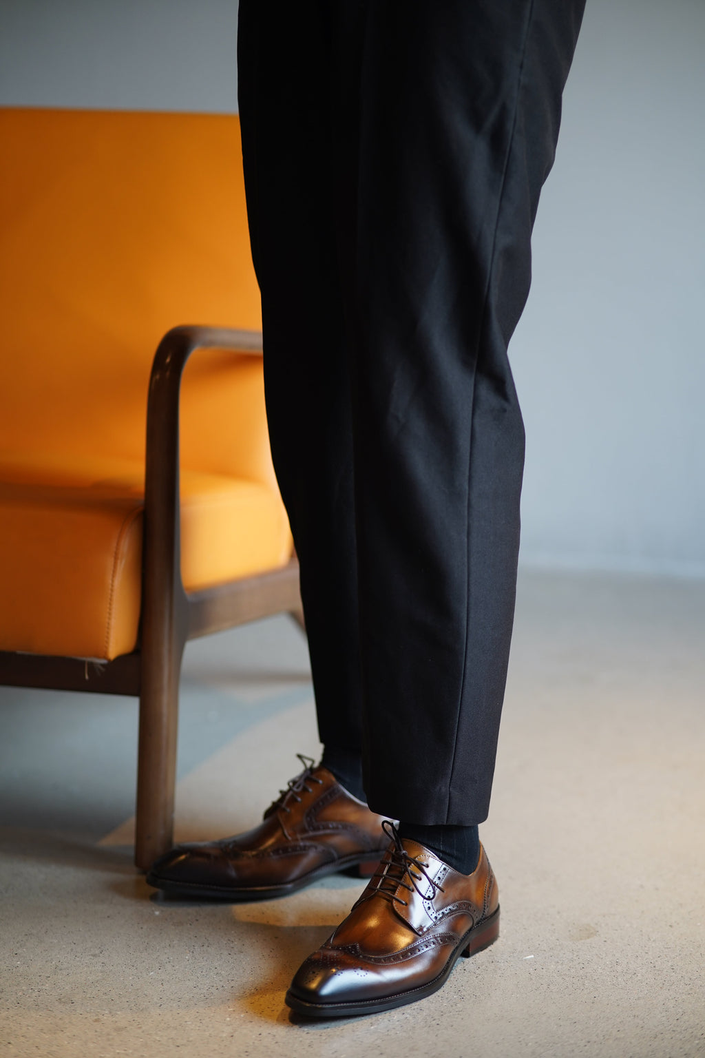Brown Patina Lace Up Brogue Shoes | LUXE & CRAFT