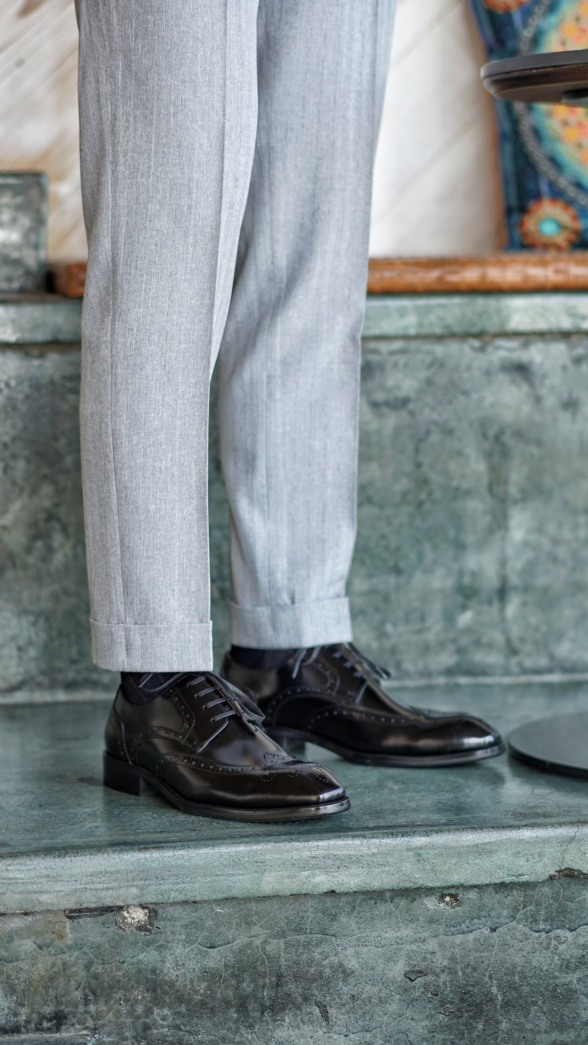 Black Lace Up Brogue Shoes | LUXE & CRAFT