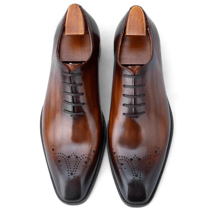 Black Italian Wingtip Wholecut Shoes | Luxe & Craft