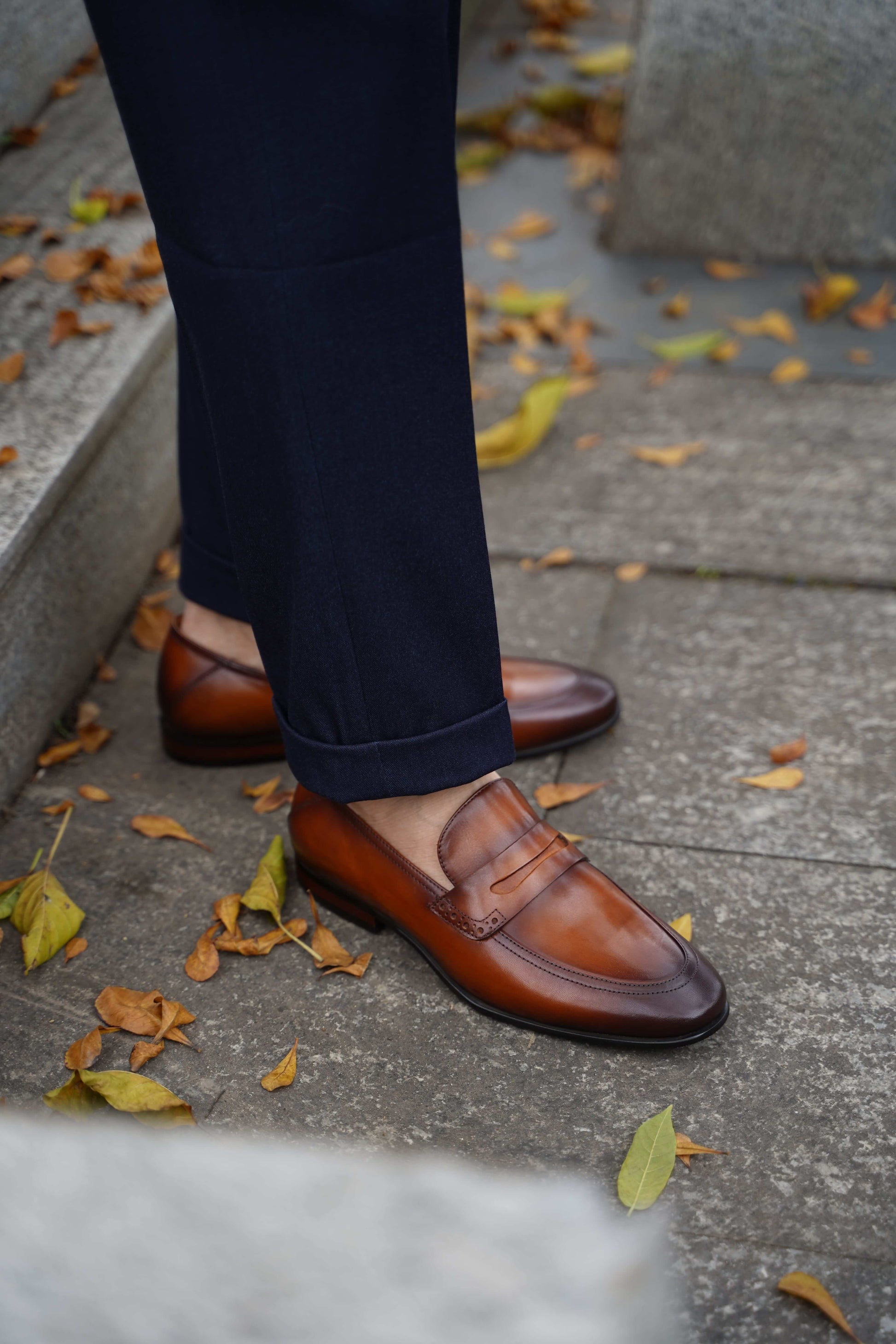 The Derbie Brown Leather Penny Loafers