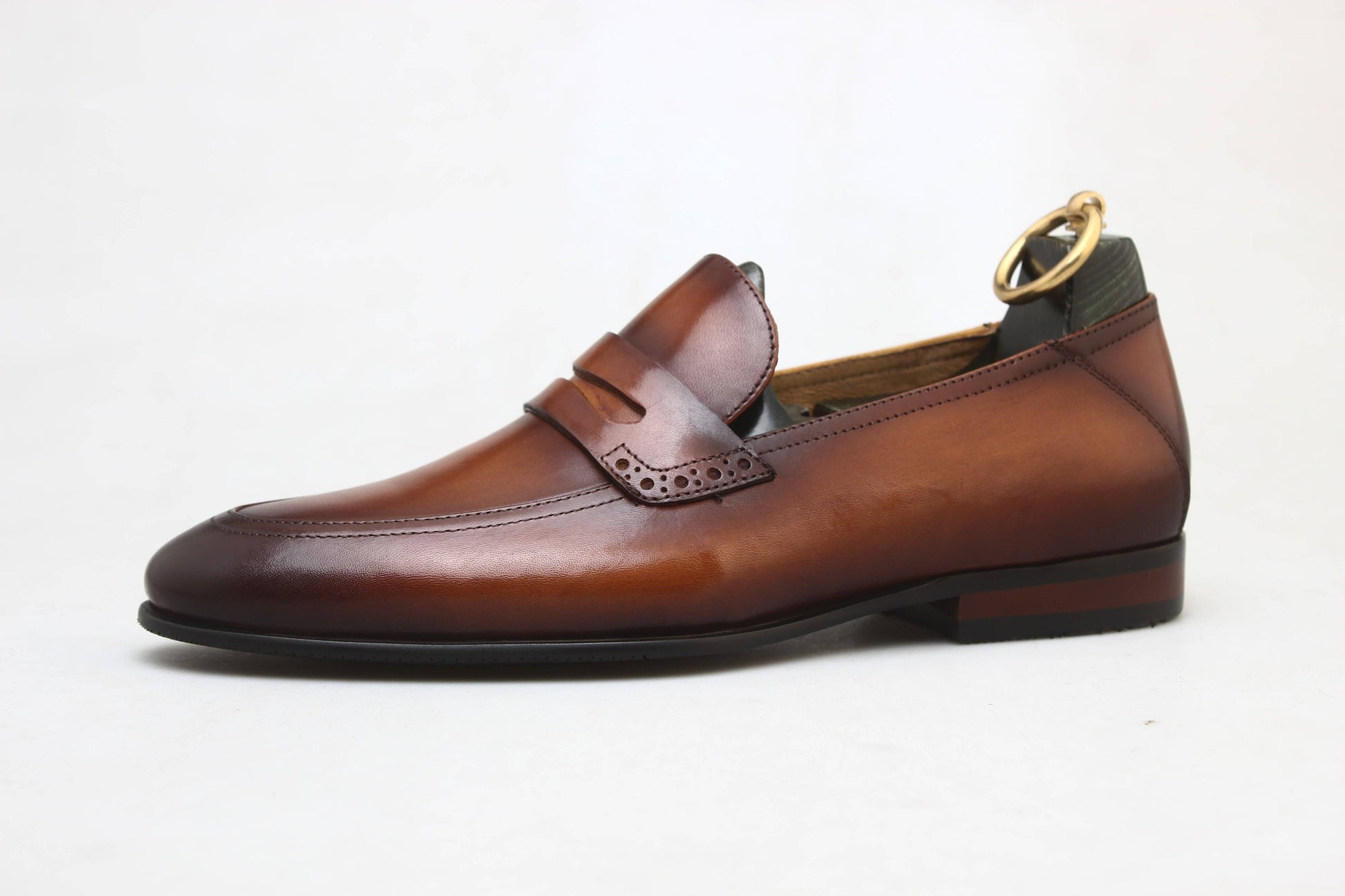 The Derbie Brown Leather Penny Loafers