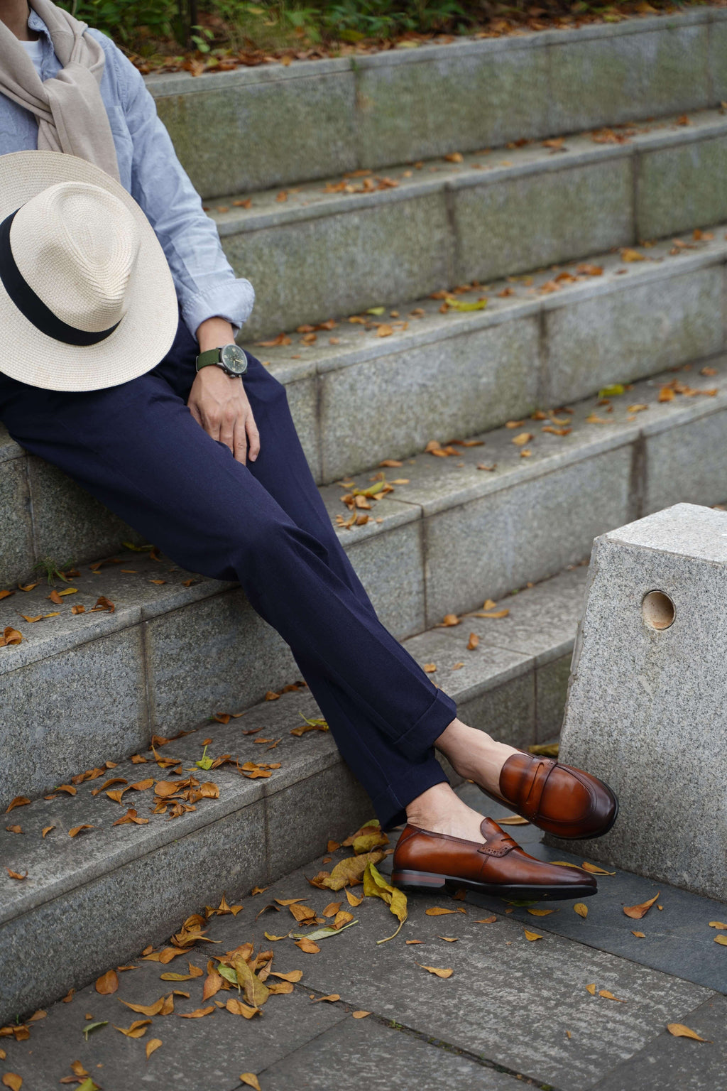 The Derbie Brown Leather Penny Loafers