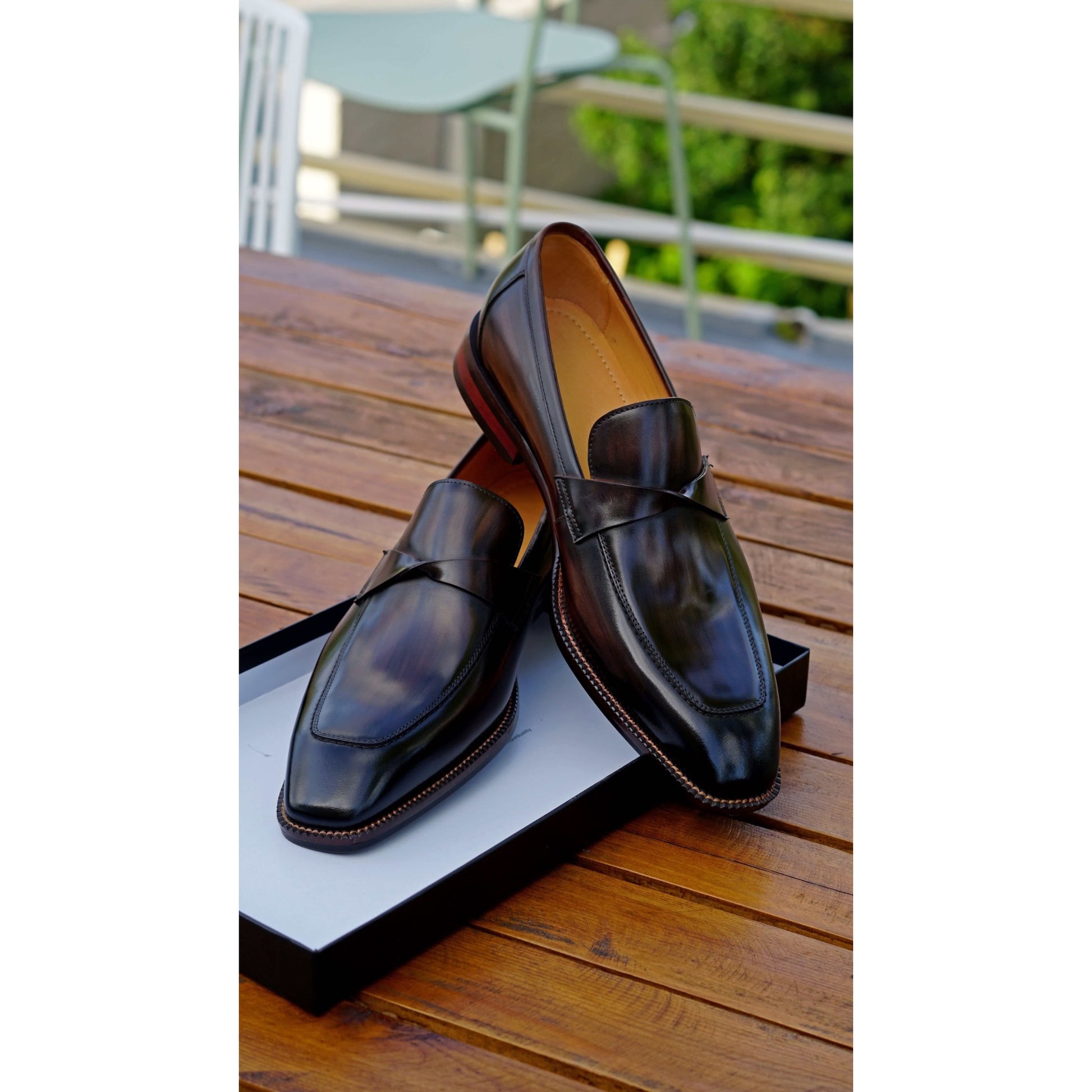 Espresso Brown Penny Loafers – Hand-Painted Luxury | Luxe & Craft