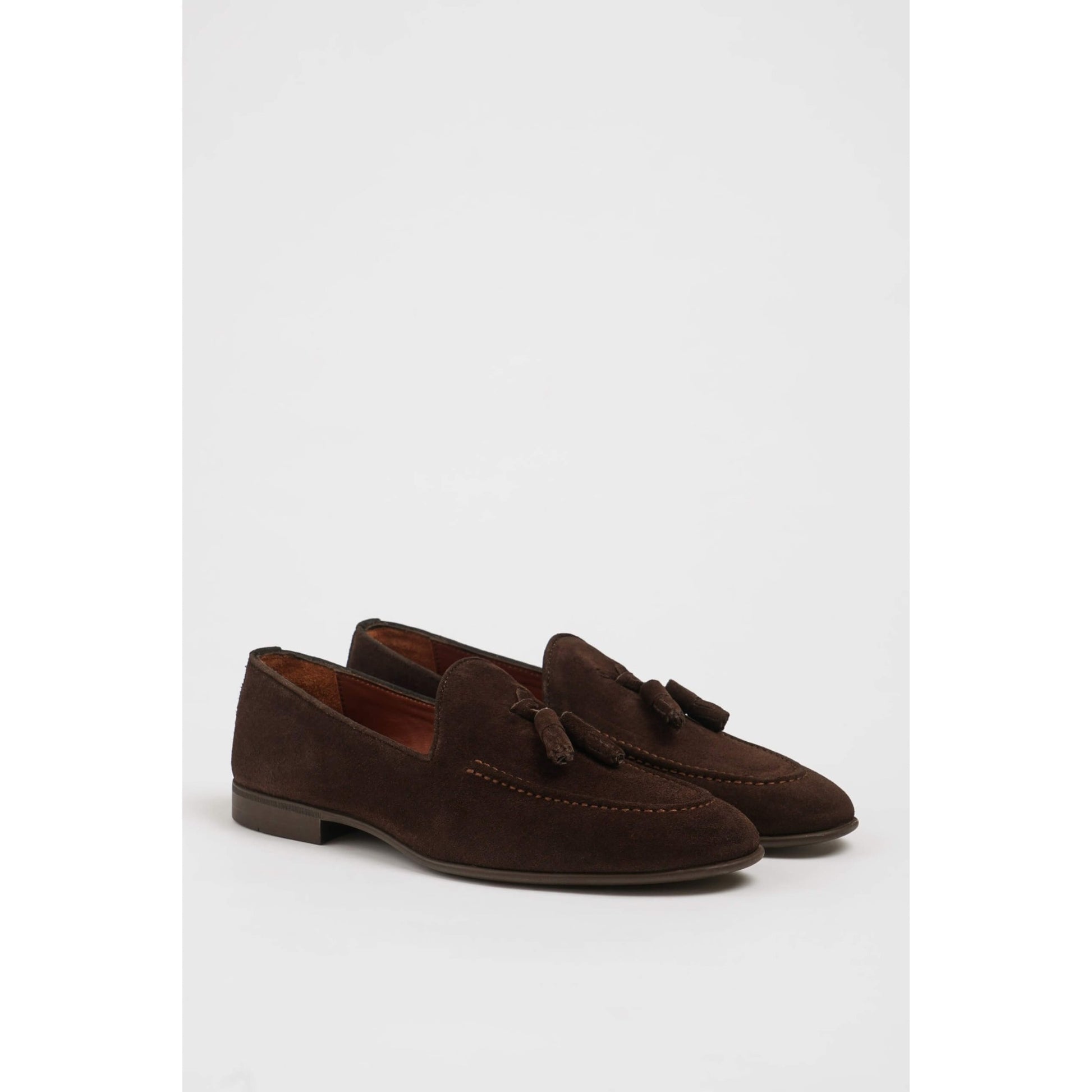 Olive Green Suede Tassel Loafers for Men – Classic & Comfortable | Luxe & Crafts