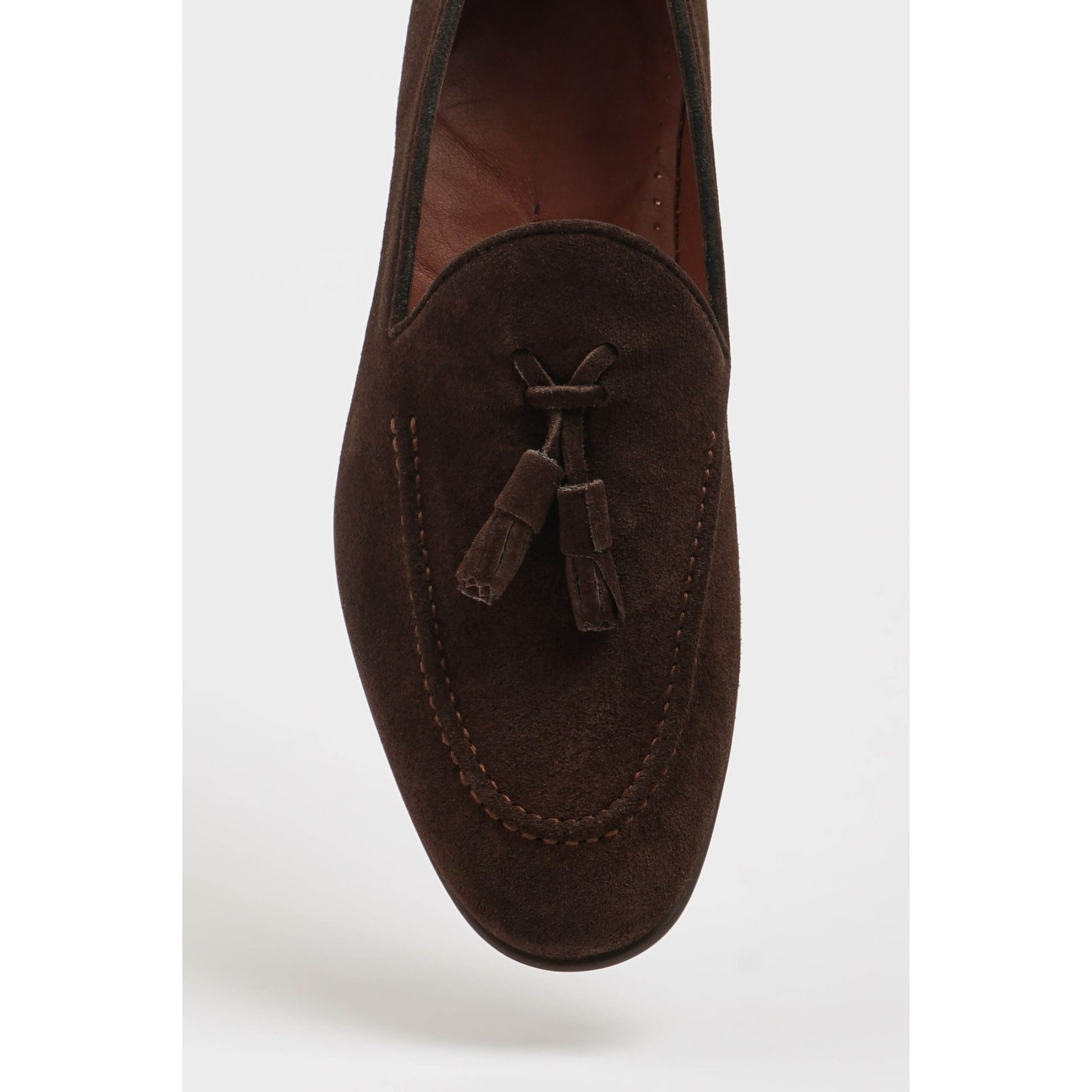 Olive Green Suede Tassel Loafers for Men – Classic & Comfortable | Luxe & Crafts