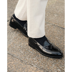 Classic Black Patent Leather Tassel Loafers | Luxe & Crafts