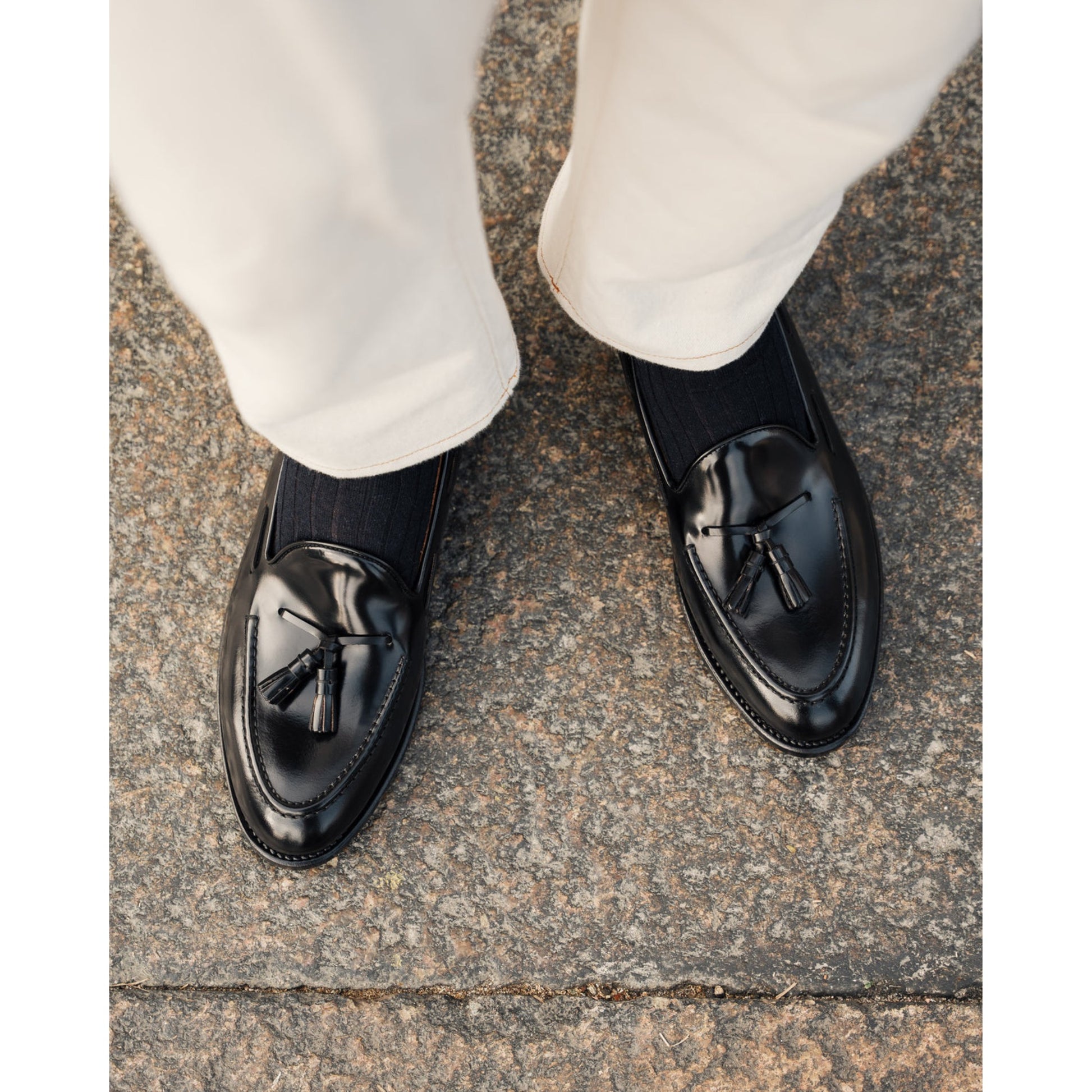 Classic Black Patent Leather Tassel Loafers | Luxe & Crafts