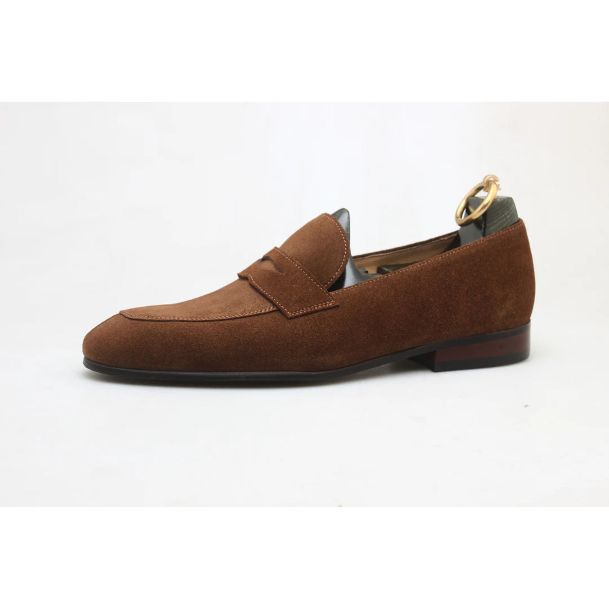 The Hand-Made Brown Suede Penny Loafers | Luxe & Craft