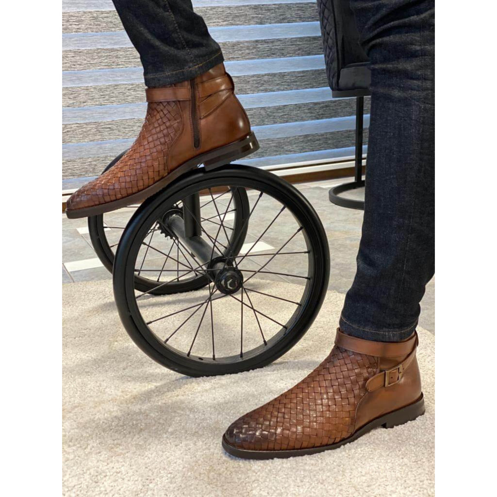 Handwoven Camel Leather Chelsea Boots – Luxe Edition | Luxe & Craft